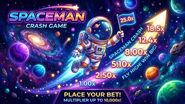 Spaceman Cosmic Crash Pragmatic Play RollySpin Casino Portugal